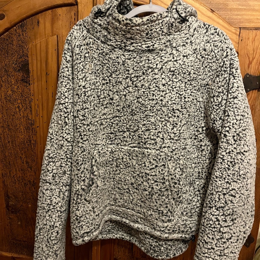 PINK Victoria's Secret Black and White Cowl Neck Sweater